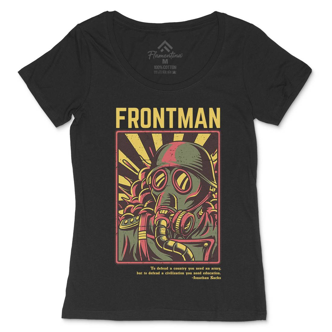 Frontman Womens Scoop Neck T-Shirt Army D781
