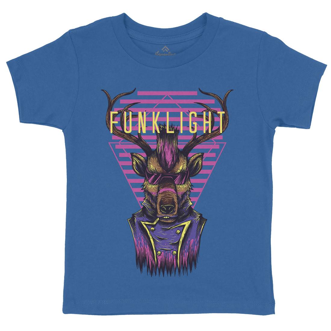 Funk Light Kids Organic Crew Neck T-Shirt Animals D783