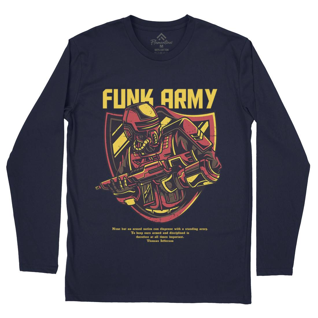 Funk Mens Long Sleeve T-Shirt Army D784