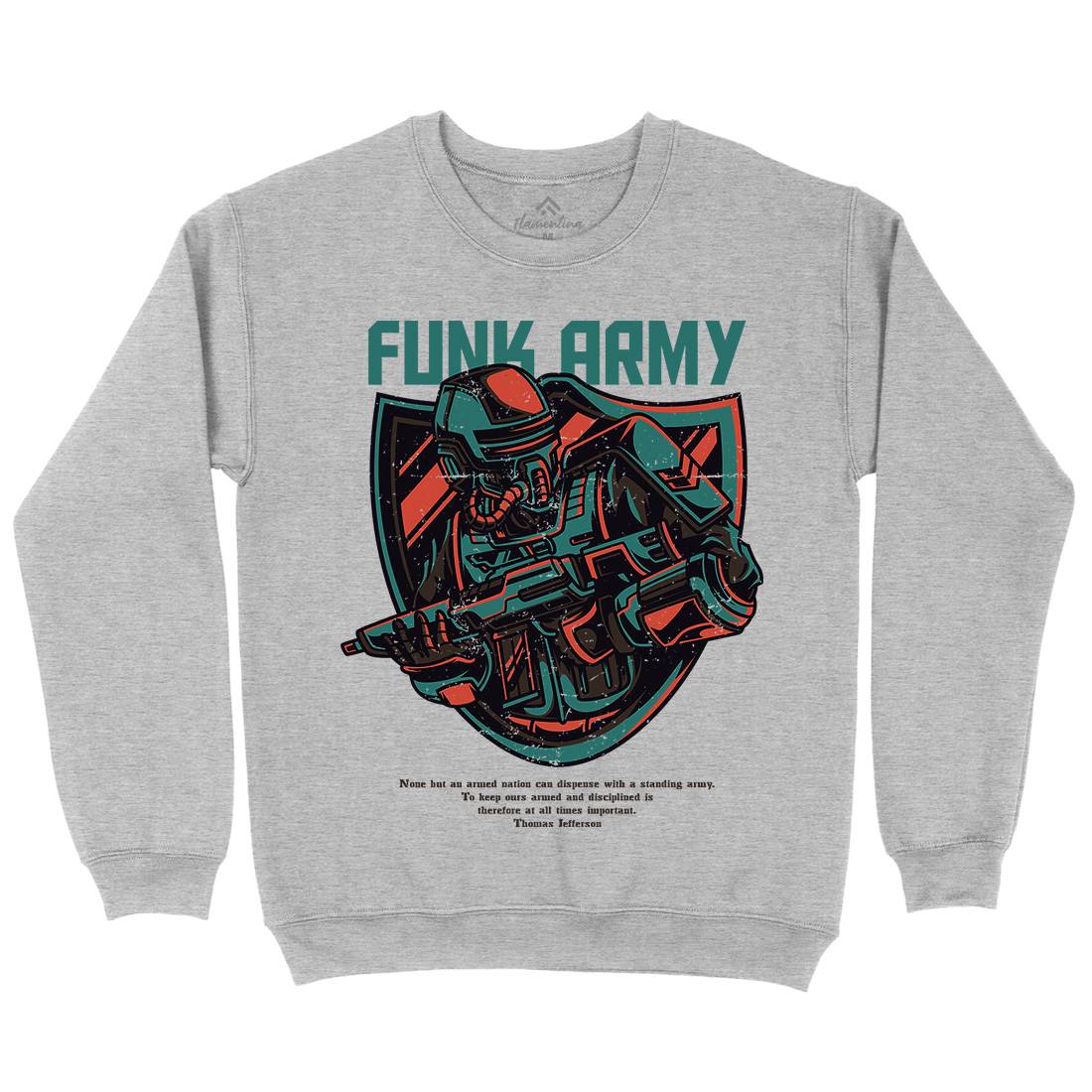 Funk Kids Crew Neck Sweatshirt Army D784