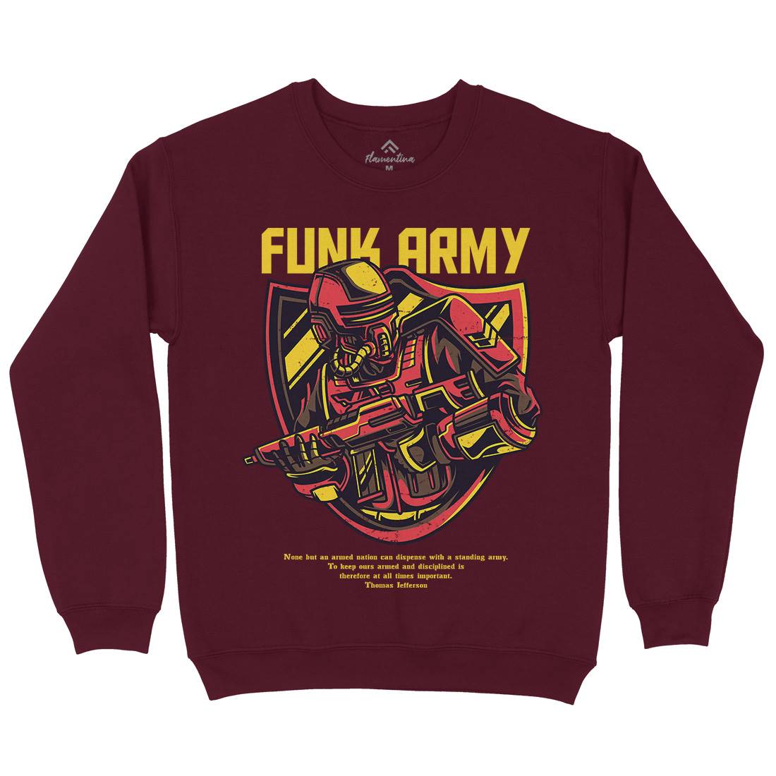Funk Mens Crew Neck Sweatshirt Army D784