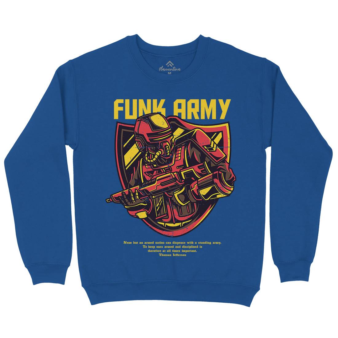 Funk Mens Crew Neck Sweatshirt Army D784