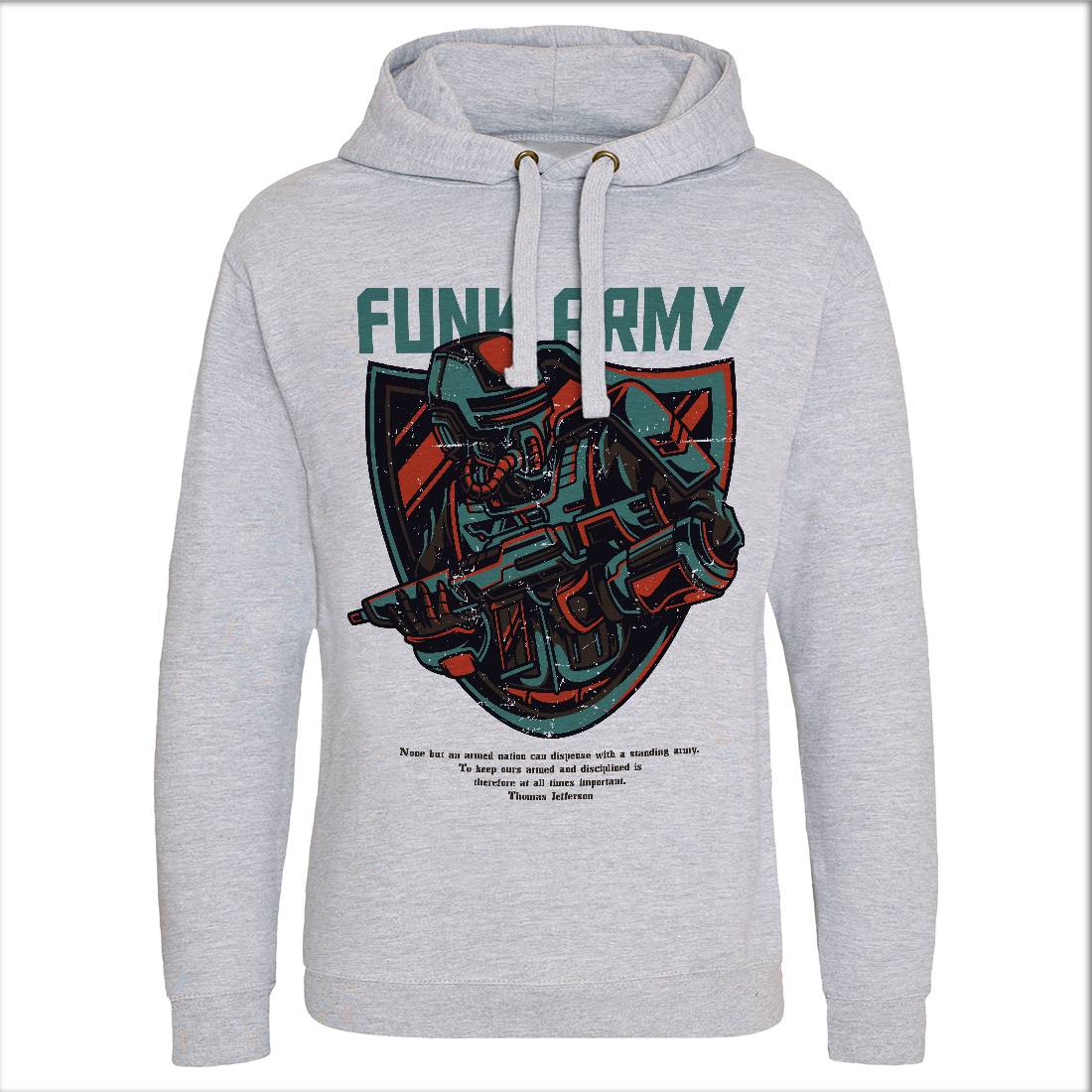 Funk Mens Hoodie Without Pocket Army D784