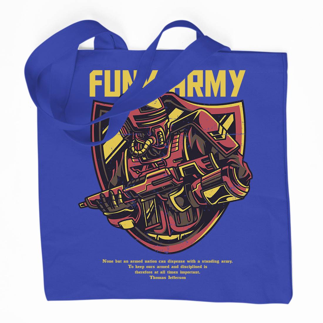 Funk Organic Premium Cotton Tote Bag Army D784