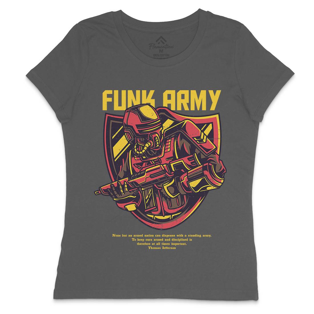Funk Womens Crew Neck T-Shirt Army D784