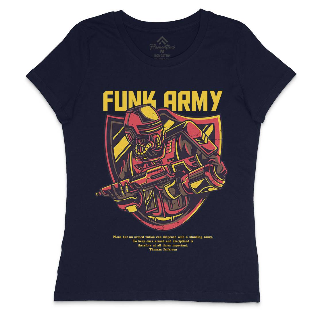 Funk Womens Crew Neck T-Shirt Army D784