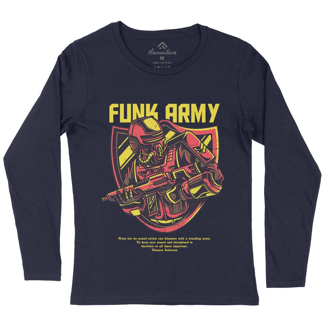 Funk Womens Long Sleeve T-Shirt Army D784