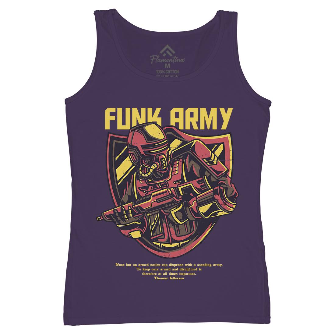 Funk Womens Organic Tank Top Vest Army D784