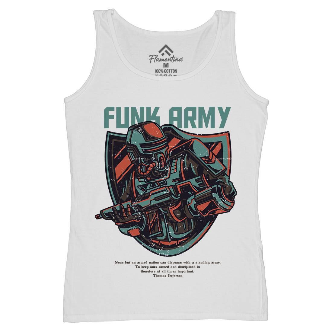 Funk Womens Organic Tank Top Vest Army D784