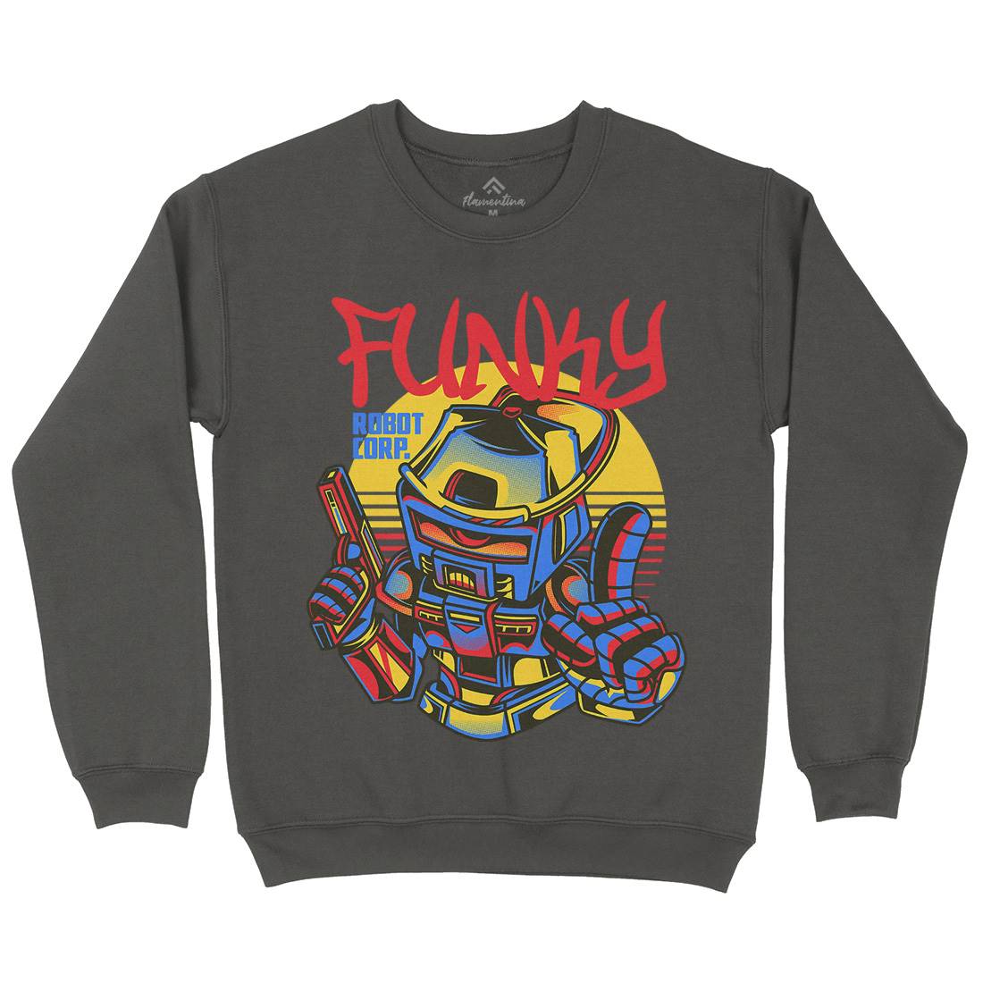 Funky Robot Kids Crew Neck Sweatshirt Space D785