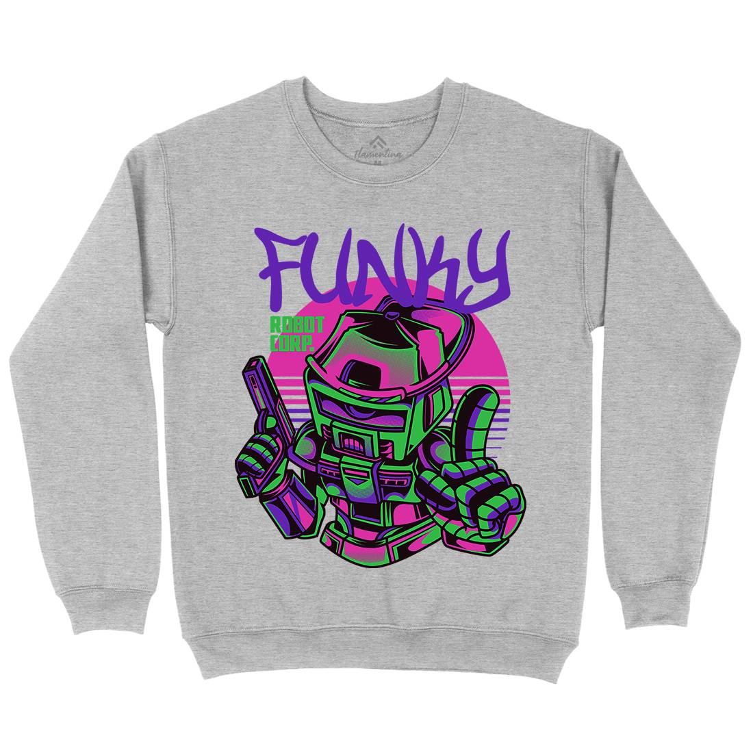 Funky Robot Kids Crew Neck Sweatshirt Space D785