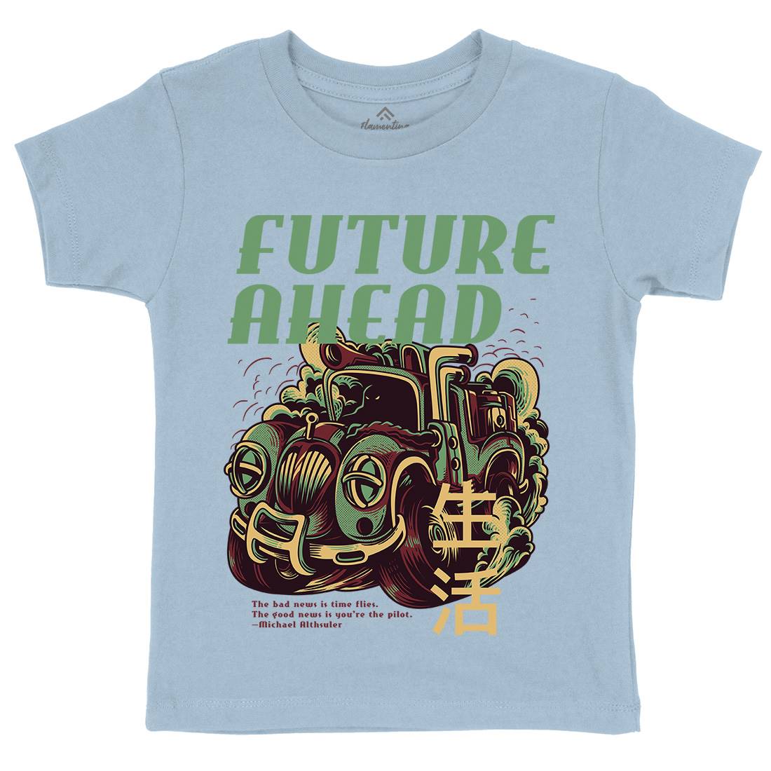 Future Ahead Kids Crew Neck T-Shirt Cars D787