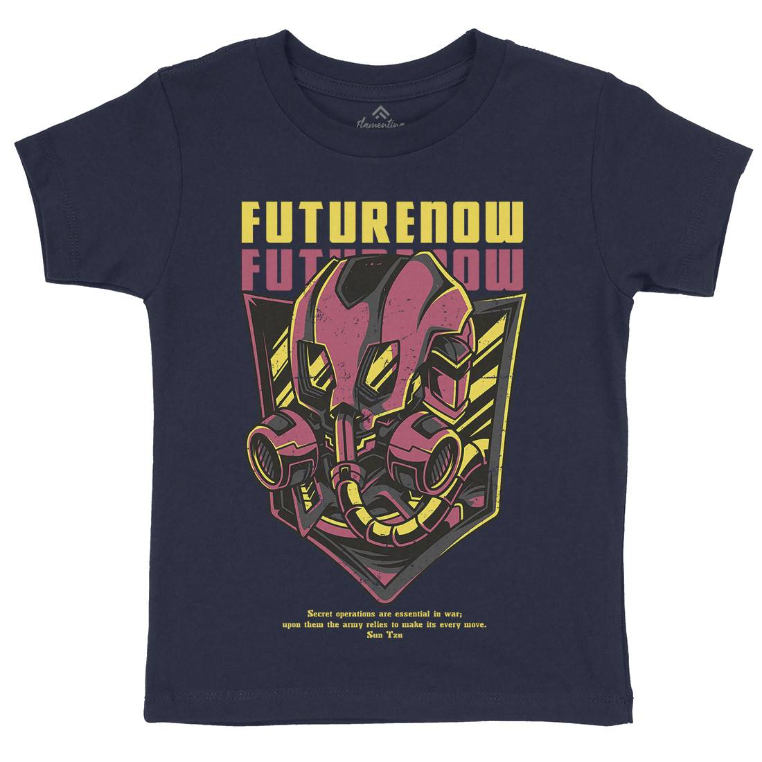 Future Now Kids Crew Neck T-Shirt Army D788