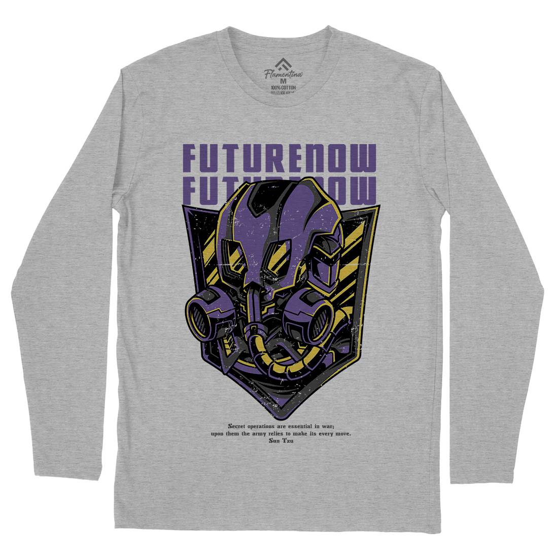 Future Now Mens Long Sleeve T-Shirt Army D788