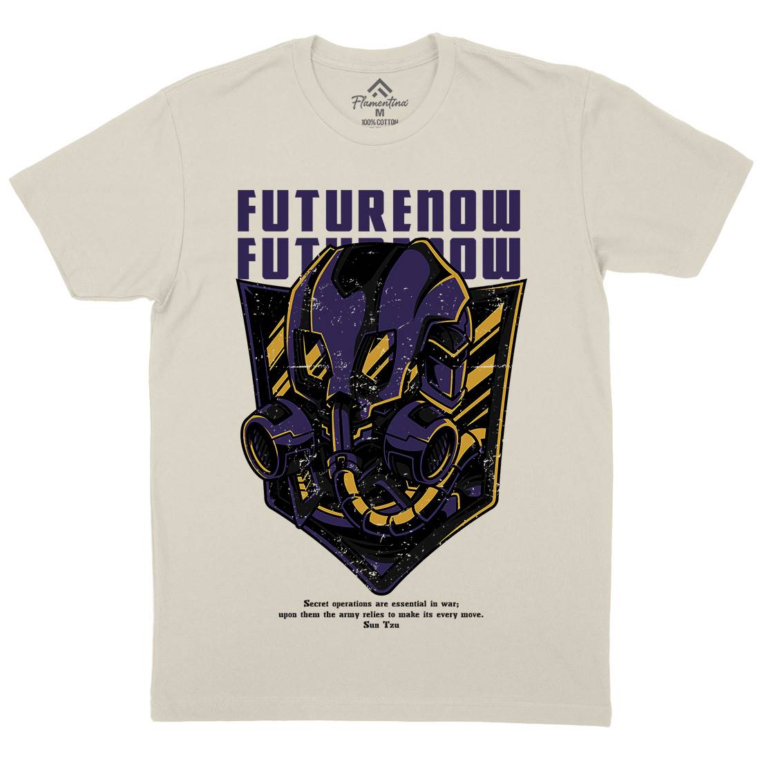 Future Now Mens Organic Crew Neck T-Shirt Army D788