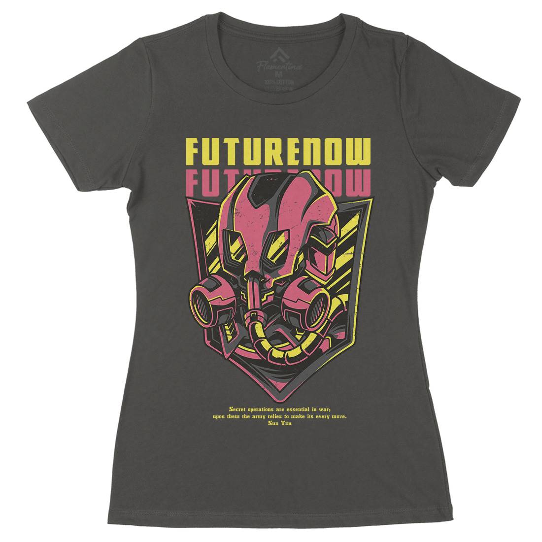 Future Now Womens Organic Crew Neck T-Shirt Army D788