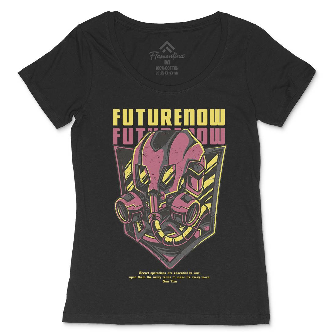 Future Now Womens Scoop Neck T-Shirt Army D788