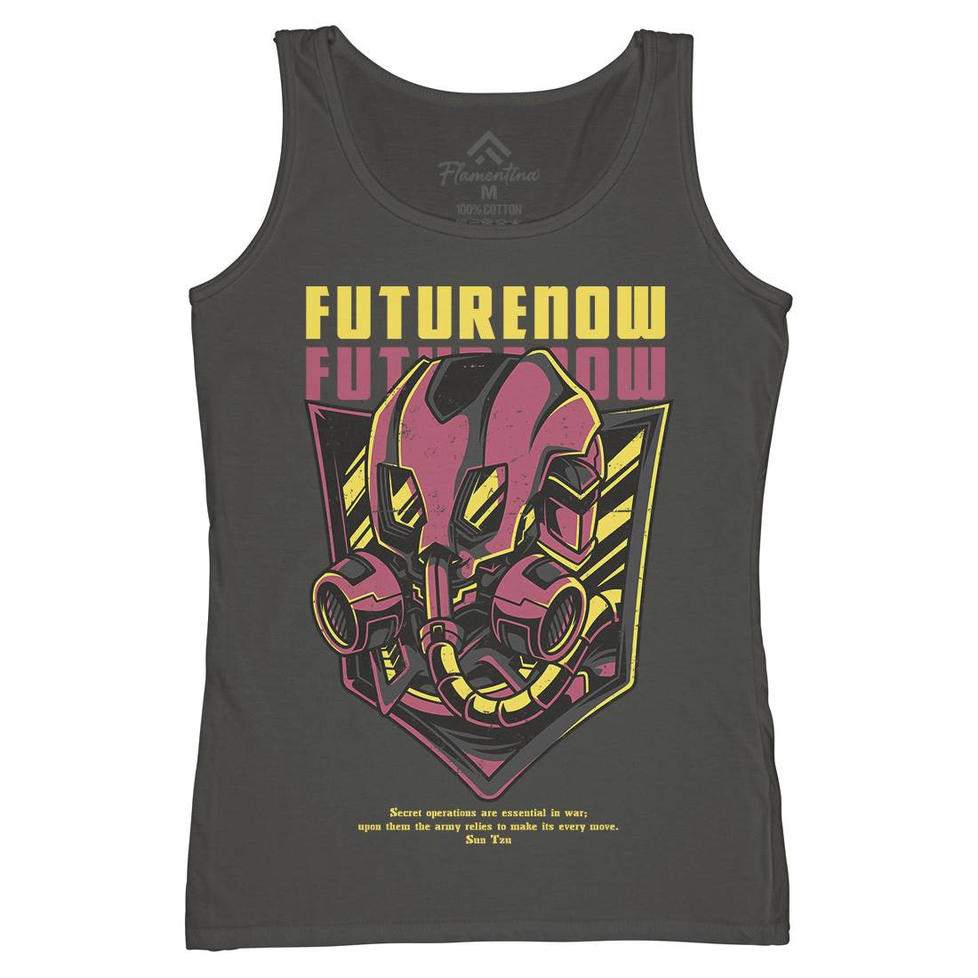 Future Now Womens Organic Tank Top Vest Army D788