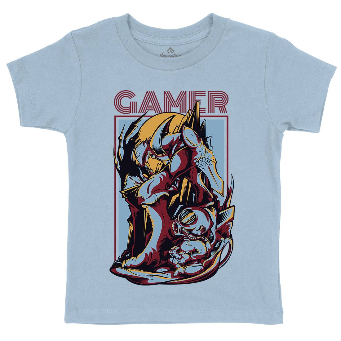 Gamer Kids Organic Crew Neck T-Shirt Geek D789