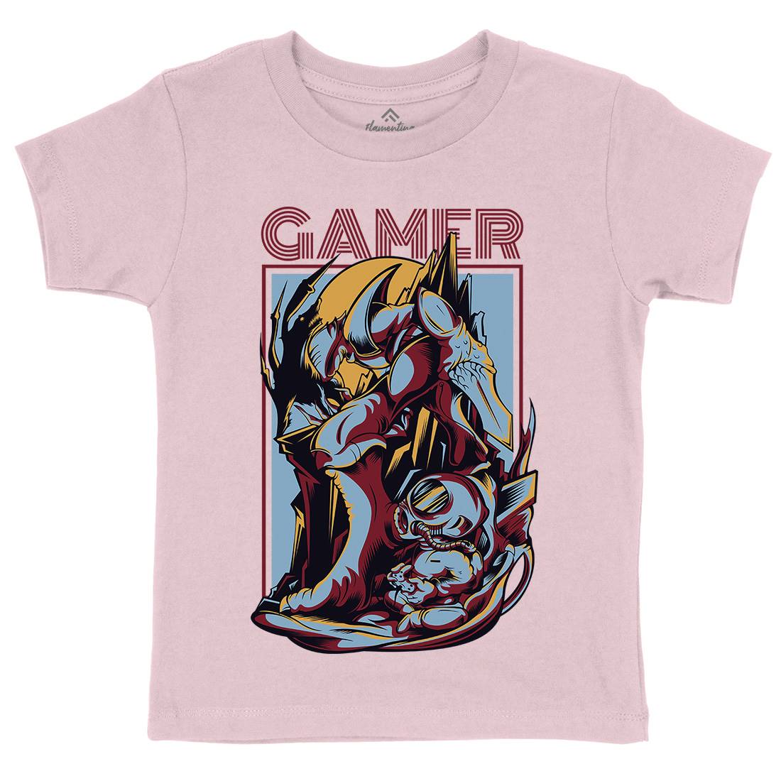 Gamer Kids Crew Neck T-Shirt Geek D789