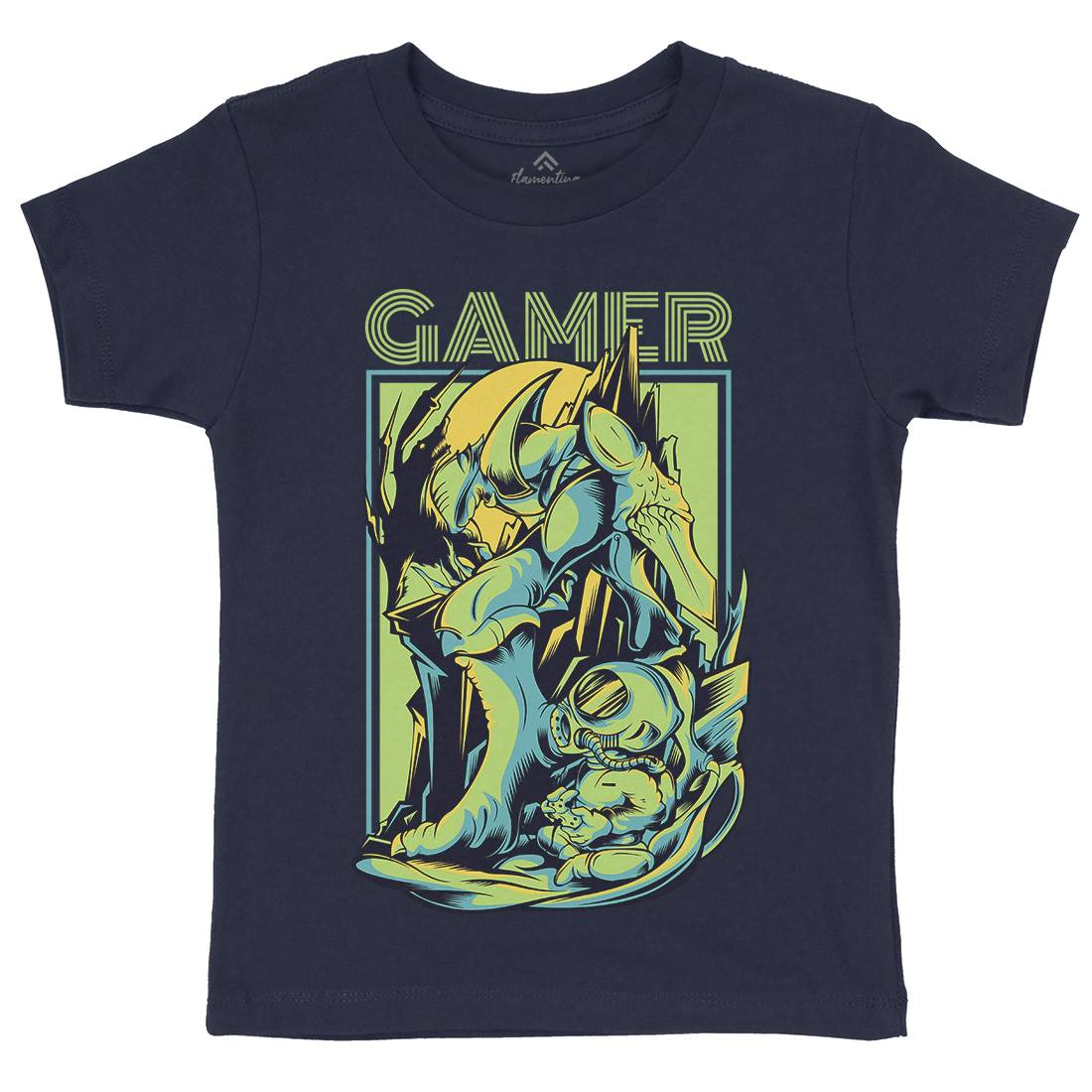 Gamer Kids Crew Neck T-Shirt Geek D789