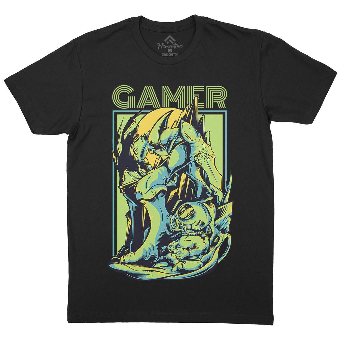 Gamer Mens Crew Neck T-Shirt Geek D789