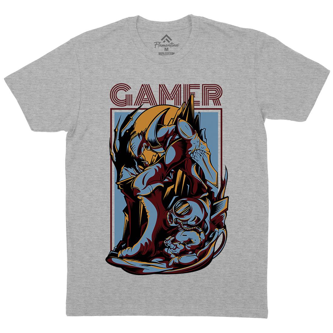 Gamer Mens Organic Crew Neck T-Shirt Geek D789