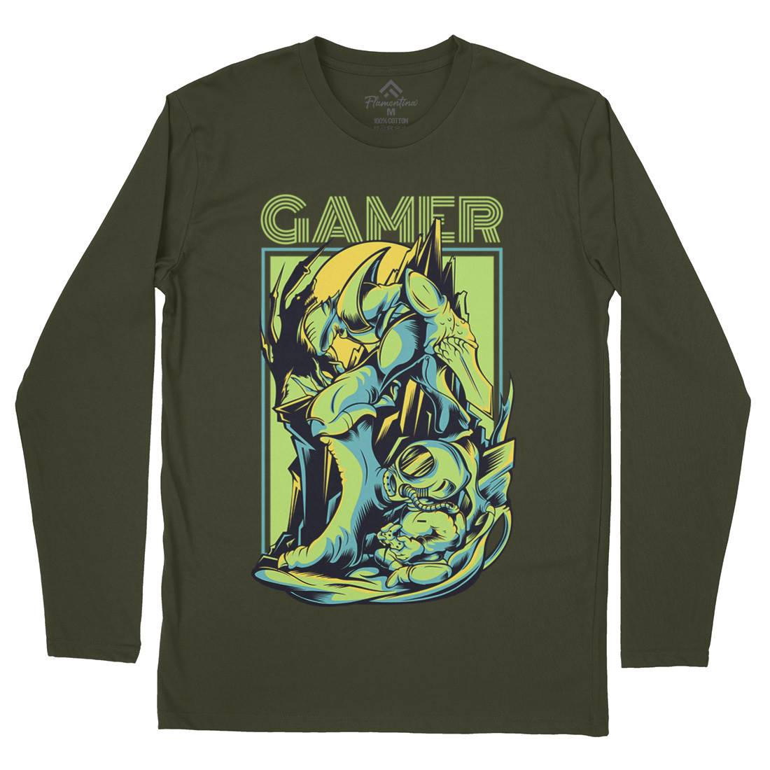 Gamer Mens Long Sleeve T-Shirt Geek D789
