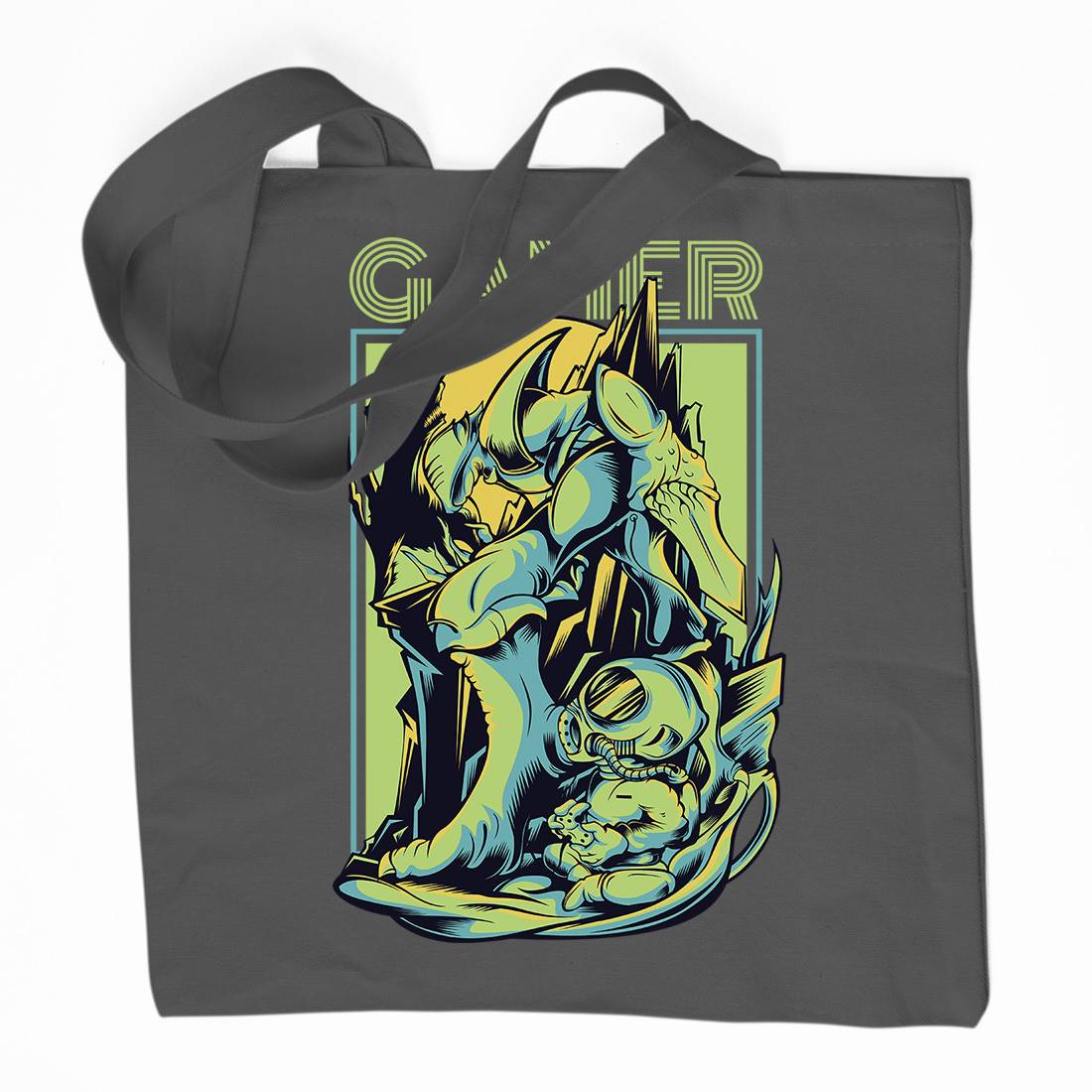Gamer Organic Premium Cotton Tote Bag Geek D789
