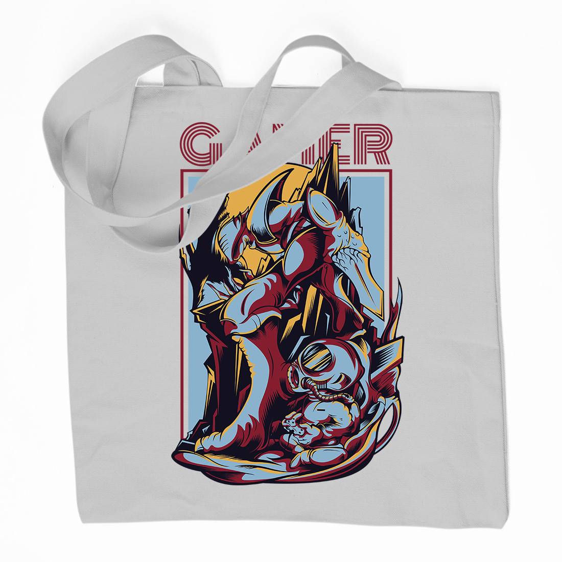 Gamer Organic Premium Cotton Tote Bag Geek D789