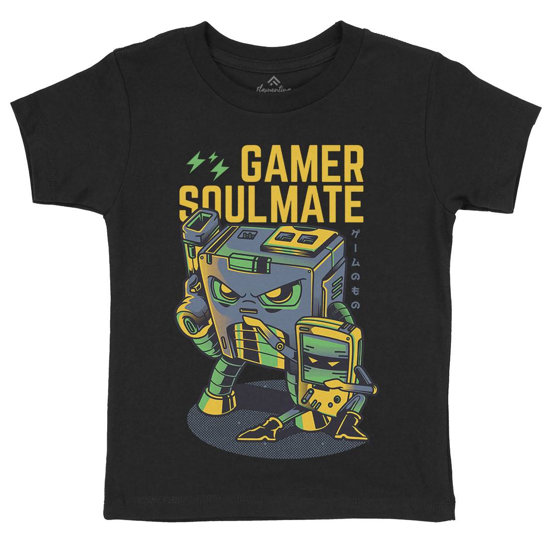 Gamer Soulmate Kids Crew Neck T-Shirt Geek D790