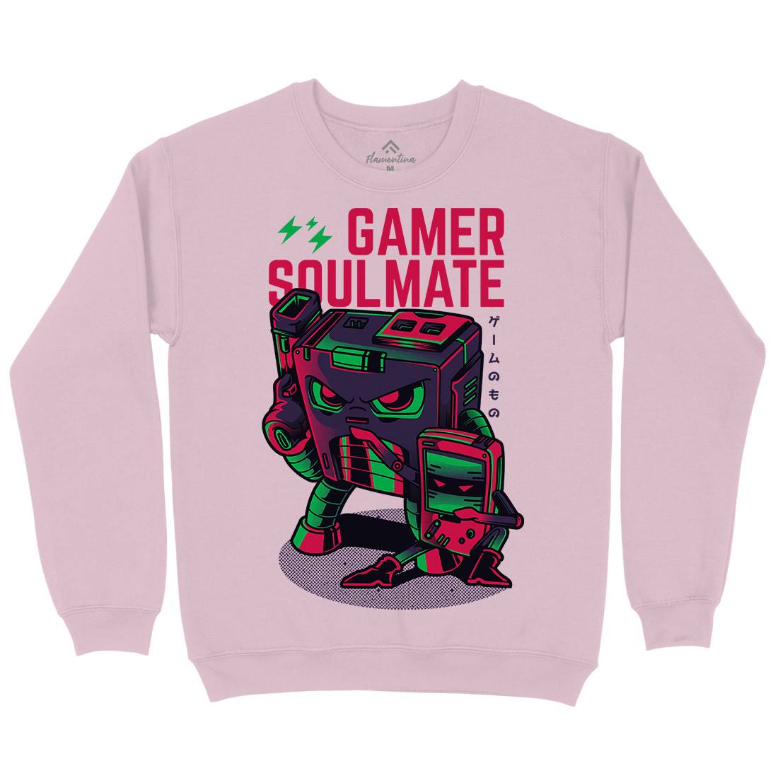 Gamer Soulmate Kids Crew Neck Sweatshirt Geek D790