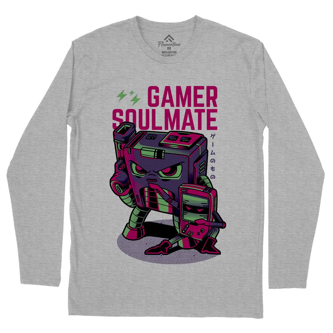 Gamer Soulmate Mens Long Sleeve T-Shirt Geek D790