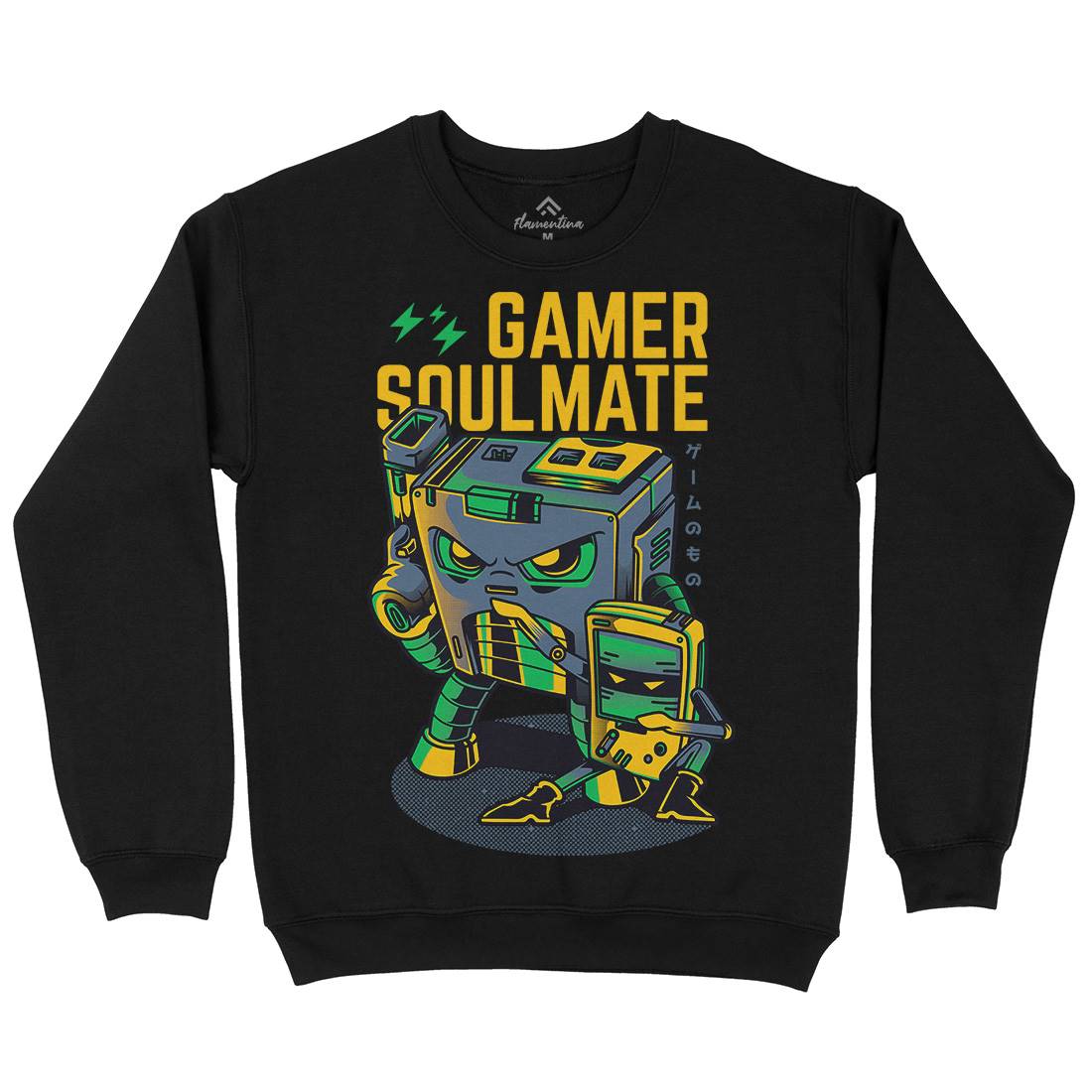 Gamer Soulmate Kids Crew Neck Sweatshirt Geek D790