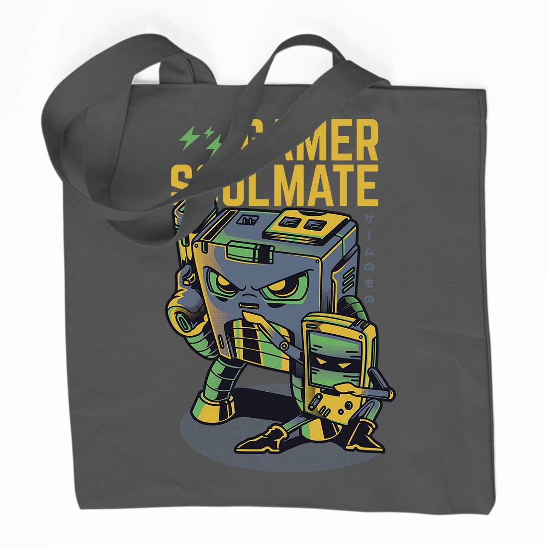 Gamer Soulmate Organic Premium Cotton Tote Bag Geek D790