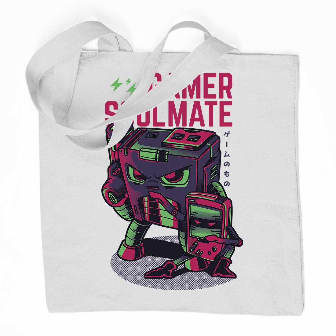 Gamer Soulmate Organic Premium Cotton Tote Bag Geek D790