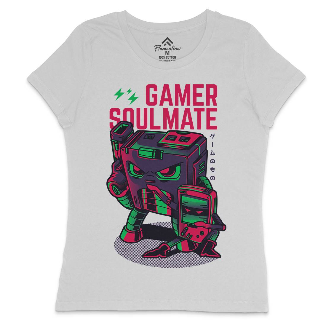 Gamer Soulmate Womens Crew Neck T-Shirt Geek D790