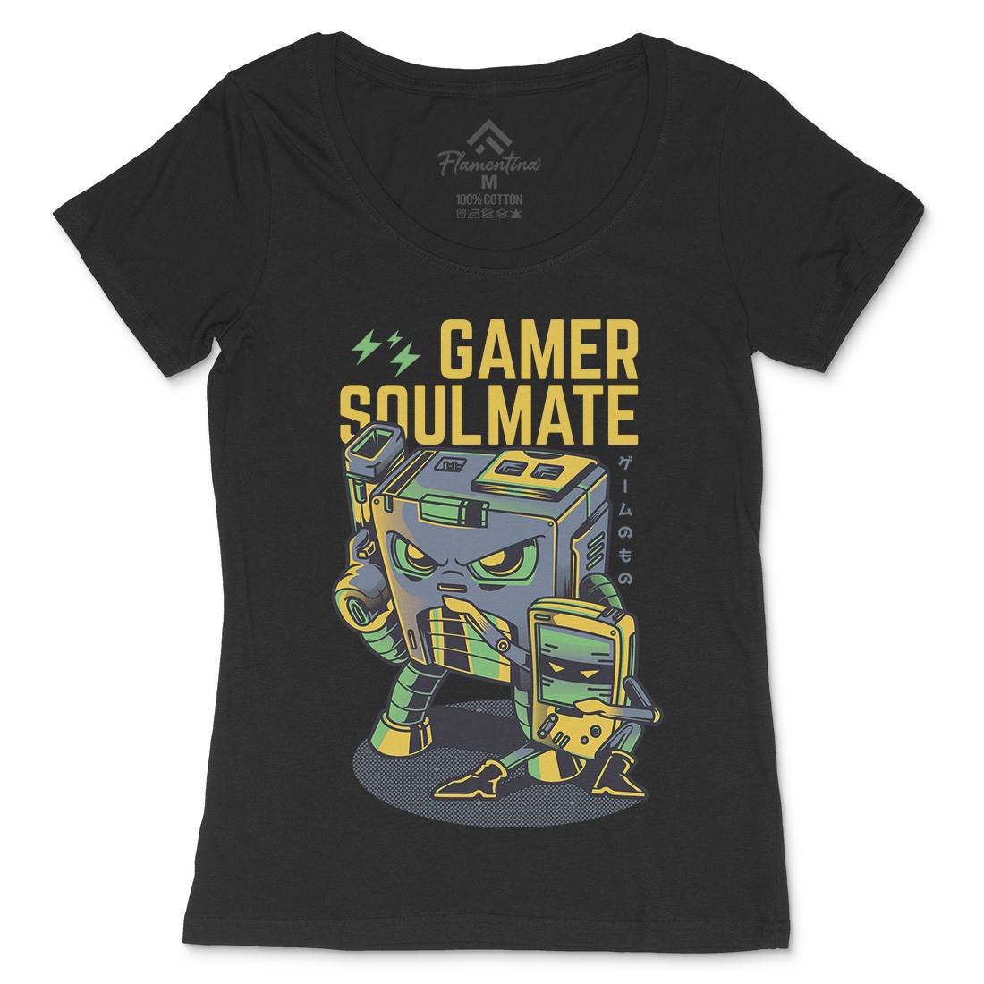 Gamer Soulmate Womens Scoop Neck T-Shirt Geek D790