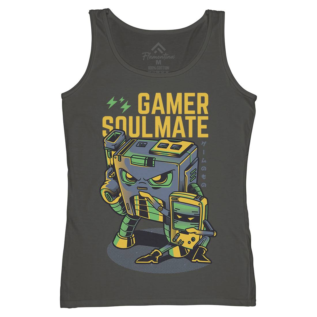 Gamer Soulmate Womens Organic Tank Top Vest Geek D790