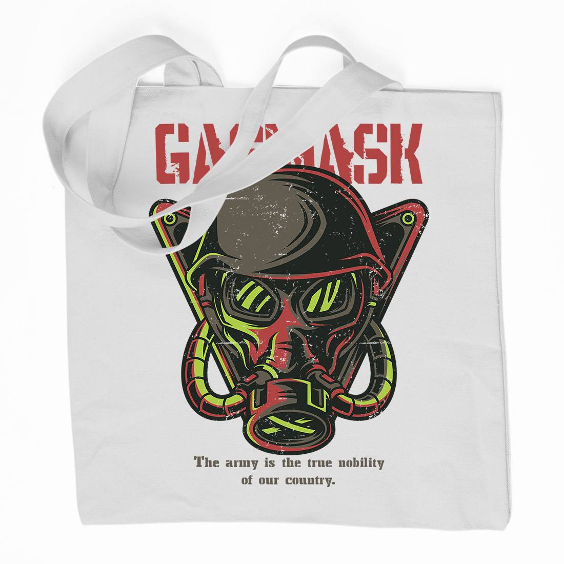 Mask Organic Premium Cotton Tote Bag Army D791