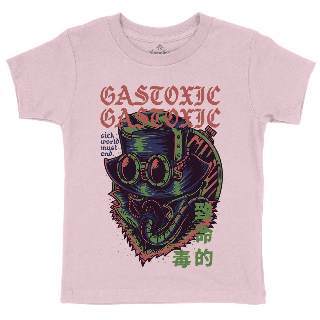 Gas Toxic Kids Crew Neck T-Shirt Steampunk D792