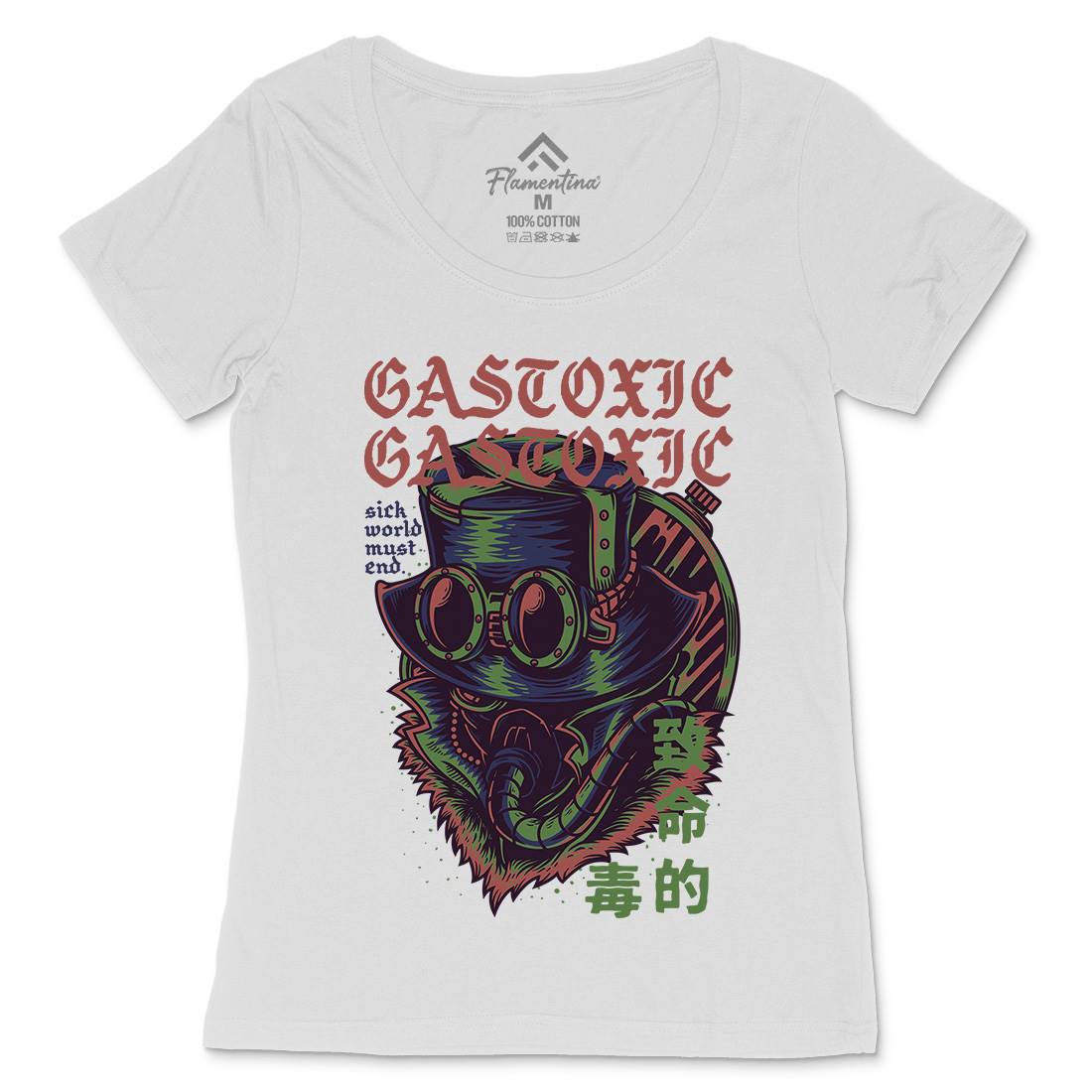 Gas Toxic Womens Scoop Neck T-Shirt Steampunk D792