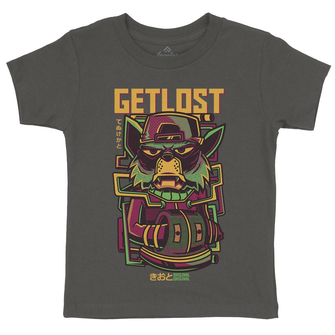 Get Lost Kids Crew Neck T-Shirt Animals D793