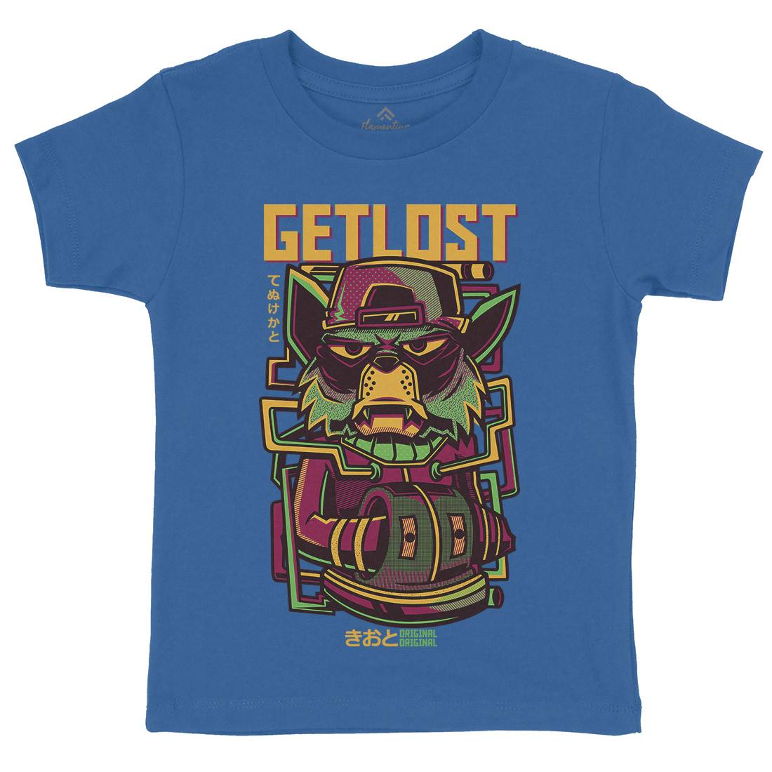 Get Lost Kids Organic Crew Neck T-Shirt Animals D793