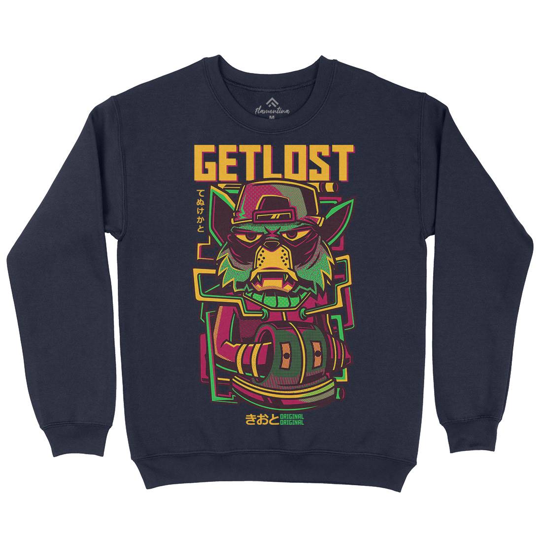 Get Lost Mens Crew Neck Sweatshirt Animals D793