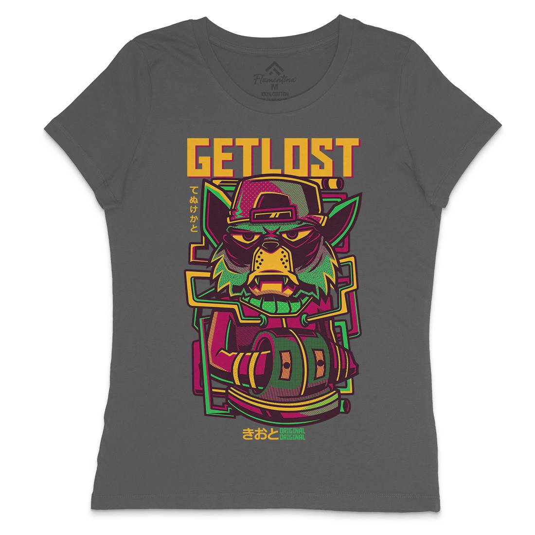 Get Lost Womens Crew Neck T-Shirt Animals D793