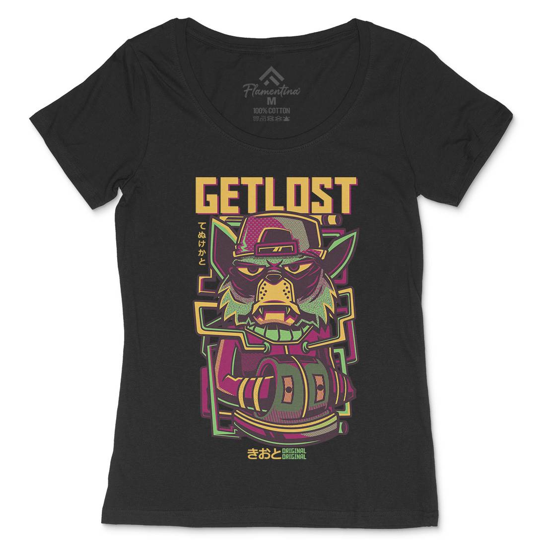 Get Lost Womens Scoop Neck T-Shirt Animals D793