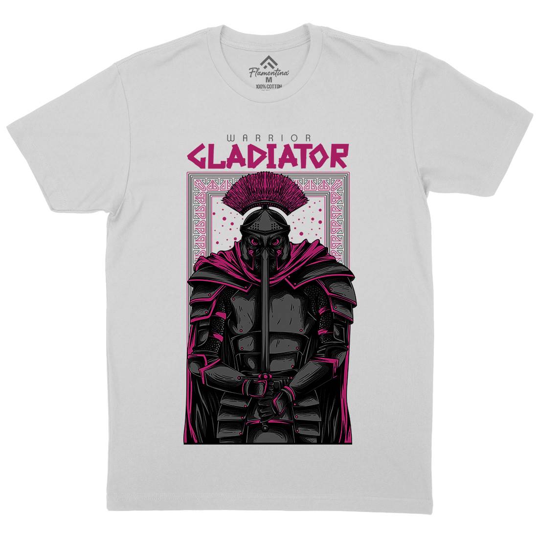 Gladiator Mens Crew Neck T-Shirt Warriors D794