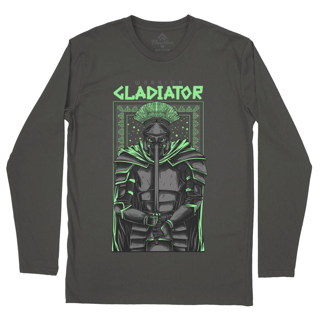 Gladiator Mens Long Sleeve T-Shirt Warriors D794