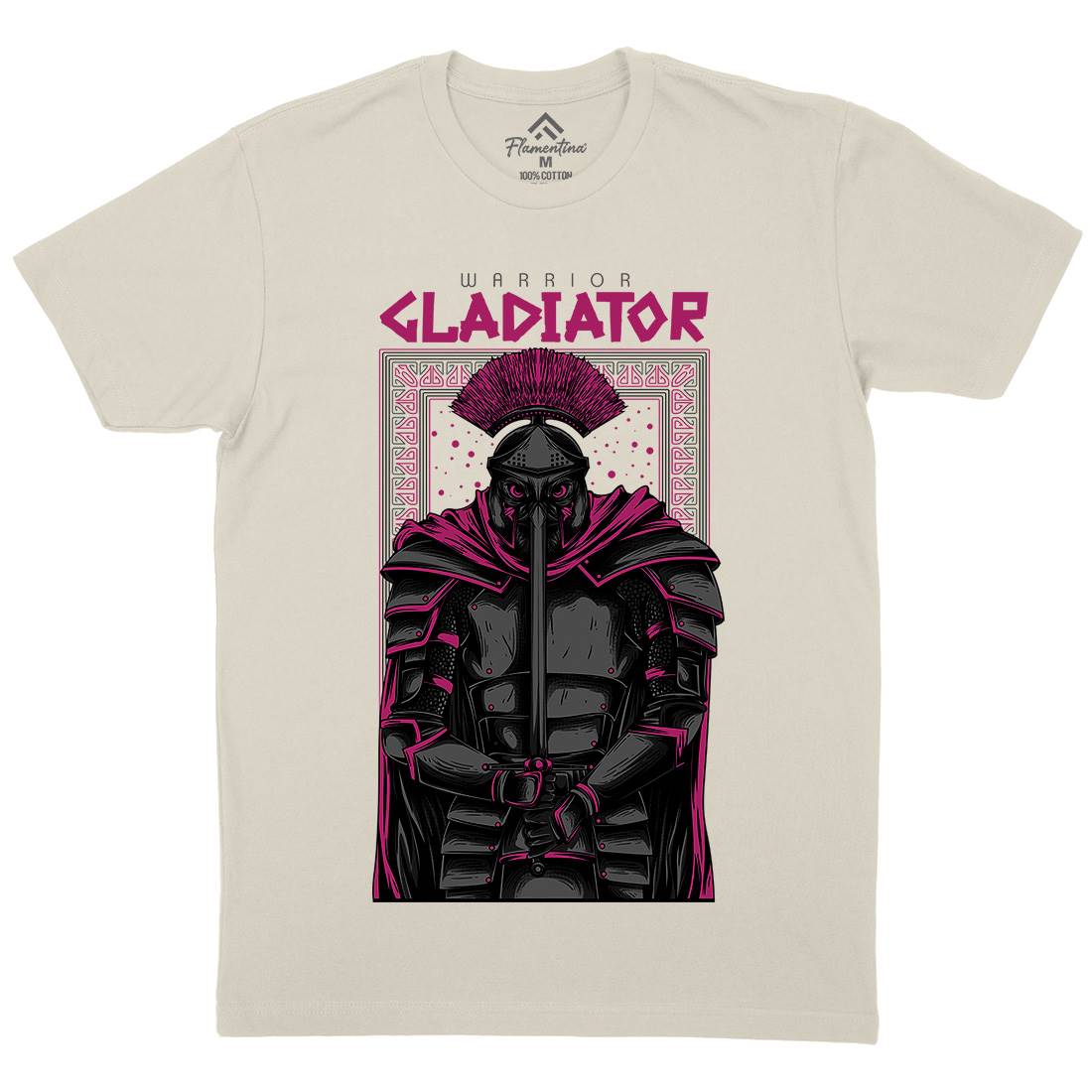 Gladiator Mens Organic Crew Neck T-Shirt Warriors D794